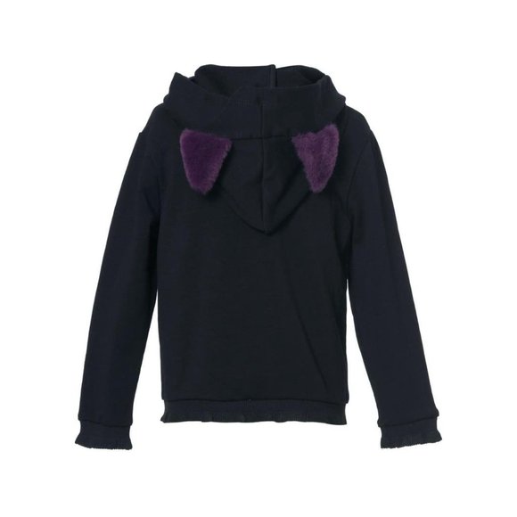 Kids Boo Halloween Faux Fur Ears Hoodie NEW WITH TAGS - Picture 4 of 4